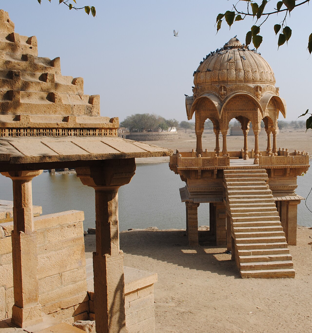 Gadisar Lake with temples and ghats