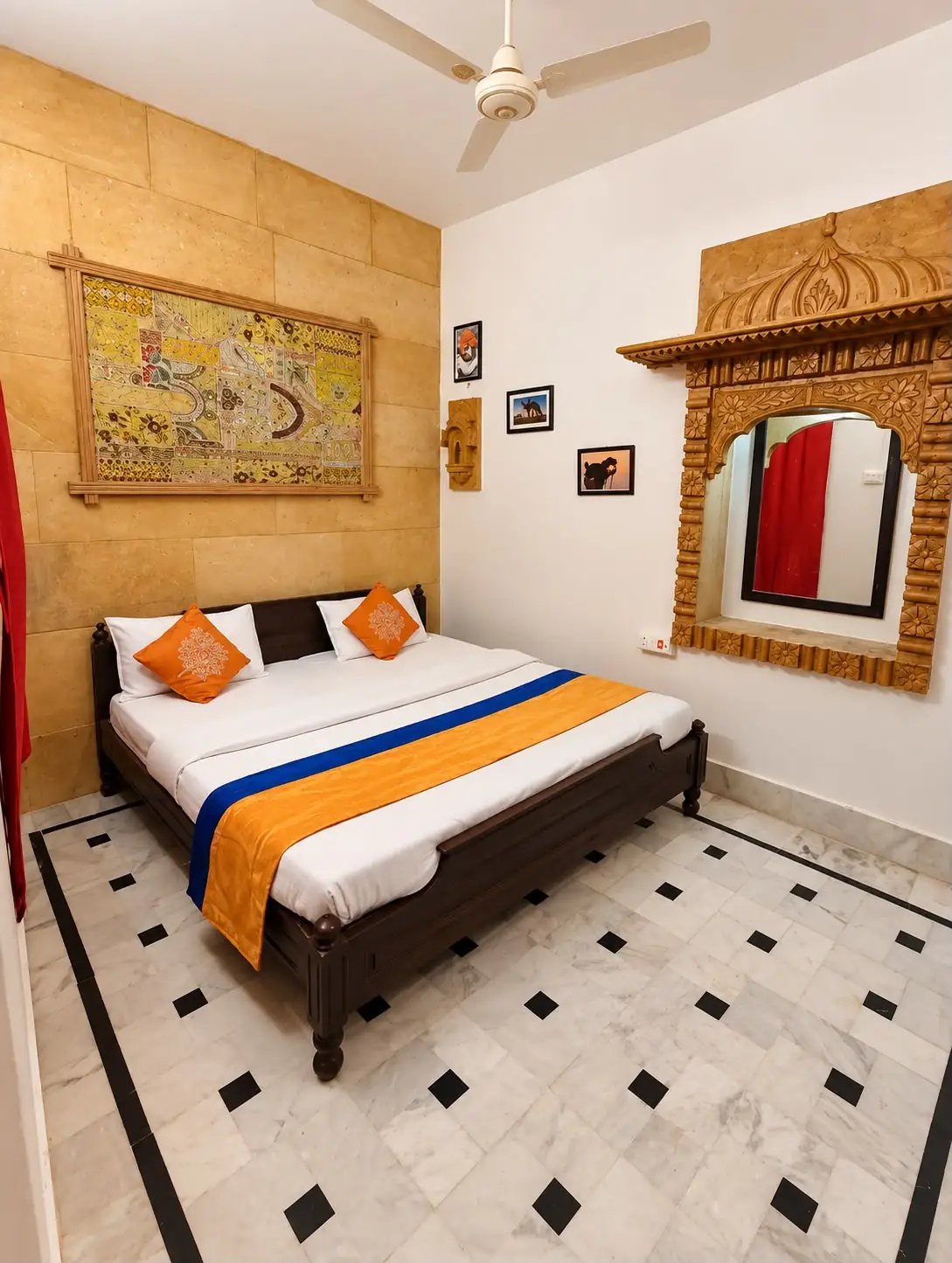 Standard Room interior at Heritage Haveli Jaisalmer